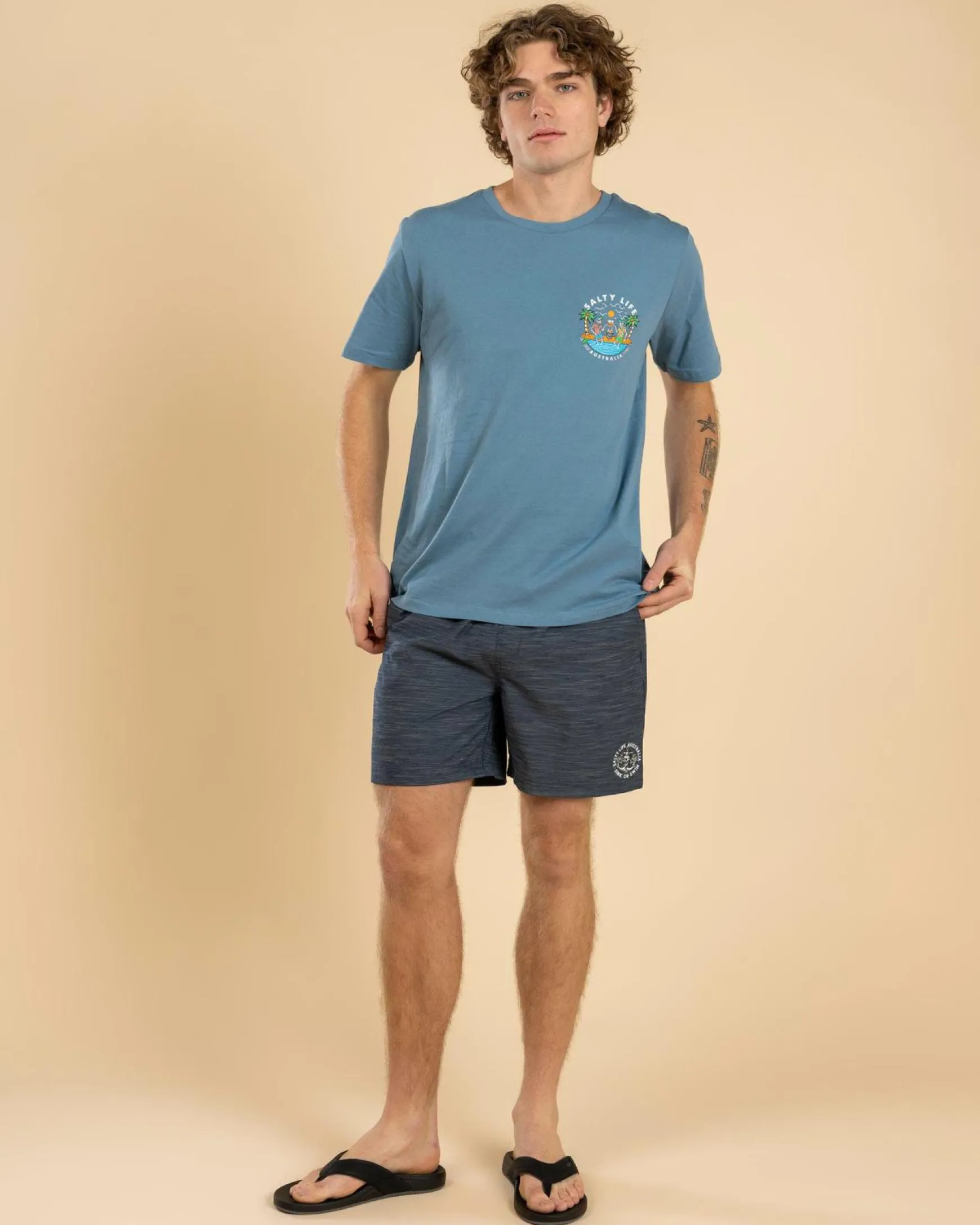 Sail Elastic Waist Shorts