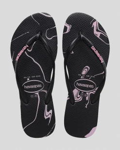 Slim Marble Thongs