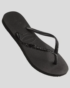Slim Metal Logo Glitter II Thongs