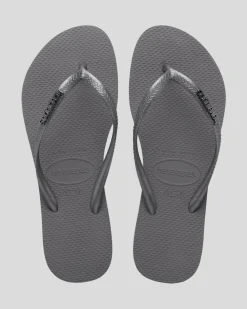 Slim Metal Logo Thongs