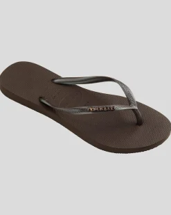 Slim Metal Logo Thongs