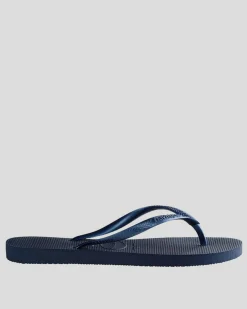 Slim Metallic Navy Thong