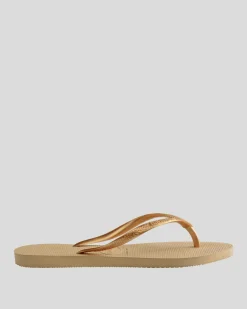 Slim Metallic Thongs