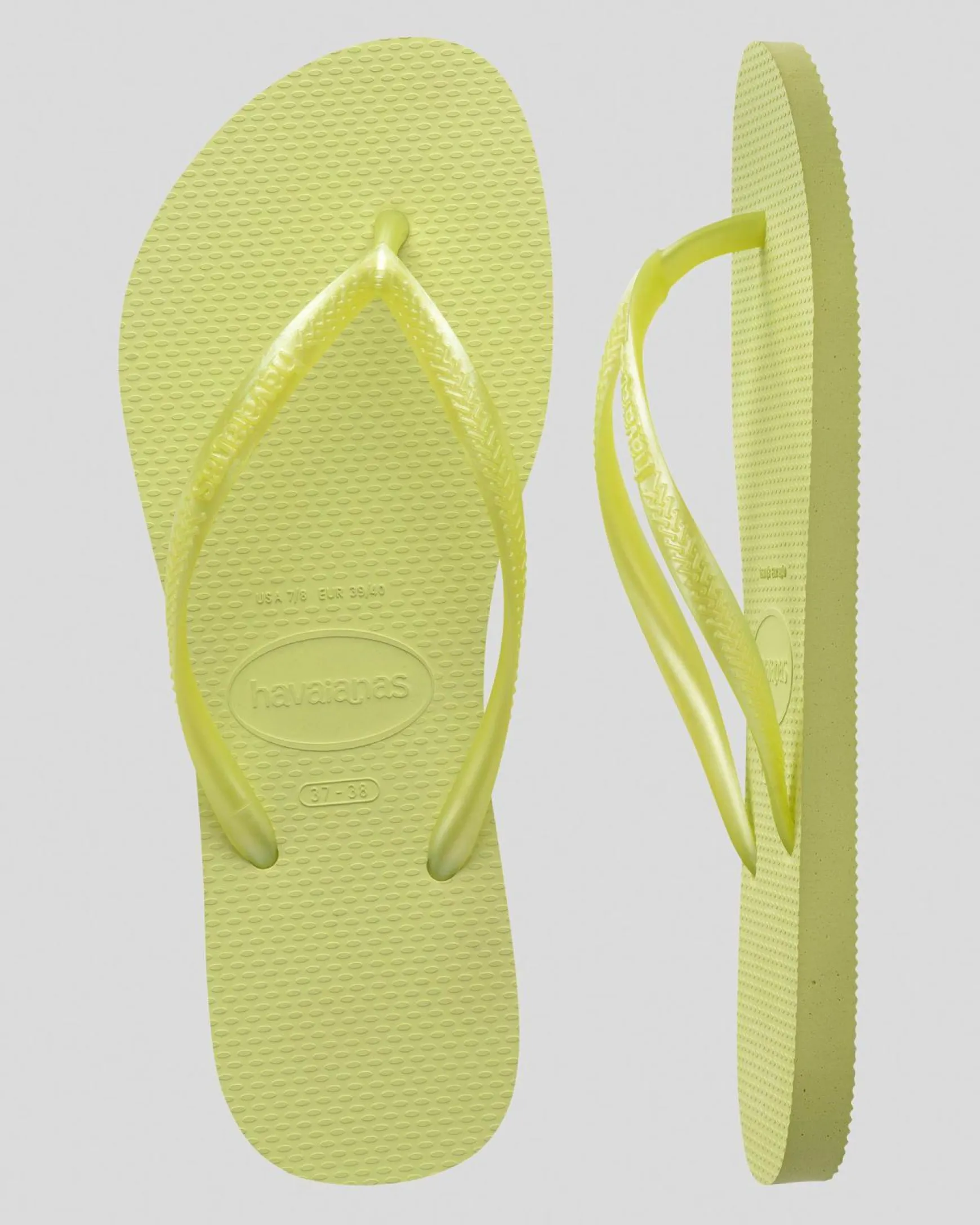 Slim Metallic Thongs