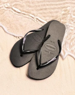 Slim Rubber Logo Thongs