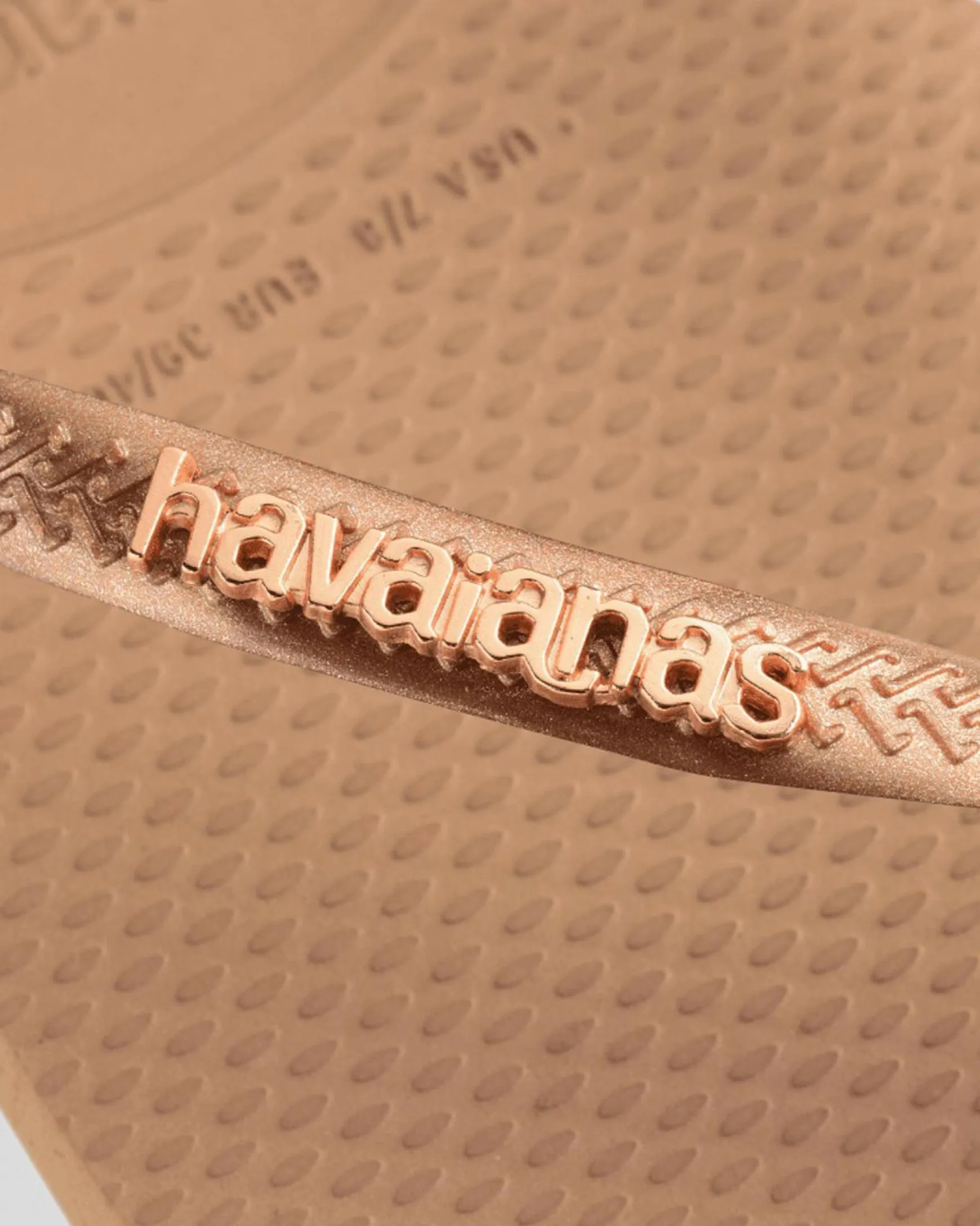 Slim Square Metal Logo Thongs
