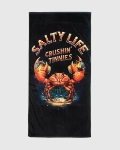 Smashed Crab Beach Towel