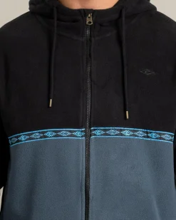 Split Peak Zip Thru Hooded Fleece