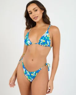Sunny Days Floral Tiki Sliding Triangle Bikini Top