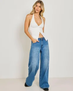 Tamara Split Front Halter Top