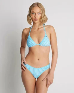 Terry Sands Stripe High Cut Bikini Bottom