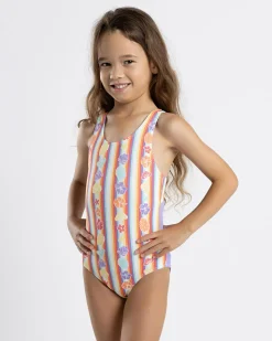 Toddlers' Rainbow Bay Stripe One Piece Swimsuit