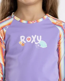 Toddlers' Rainbow Bay Stripe Long Sleeve Rash Vest Set