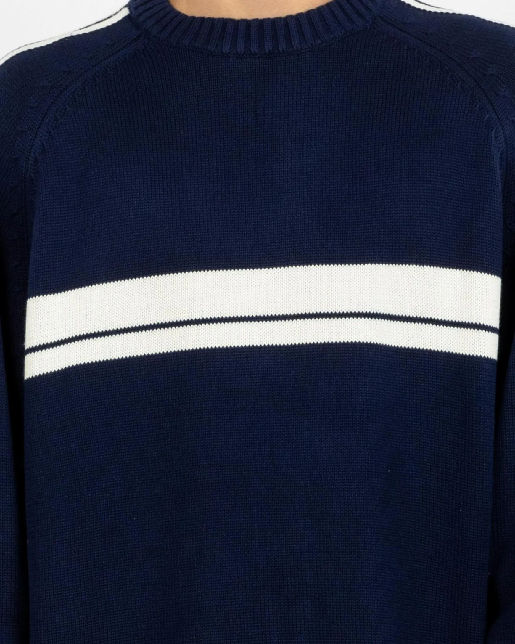 White Lines 2.0 Knitted Crew Jumper