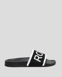 Womens Roxy Slippy Knit Slide Sandals