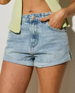 Zuma Roll Up Denim Shorts